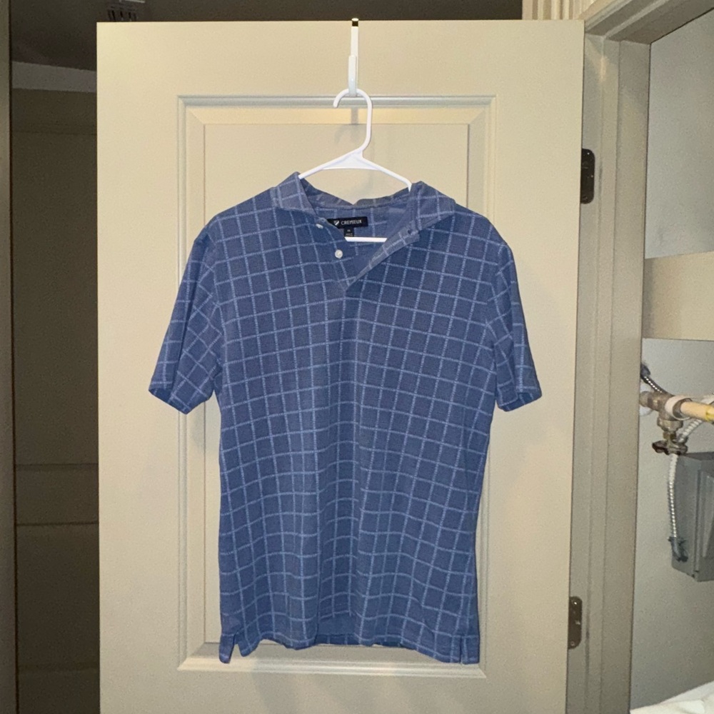 Mens blue polo